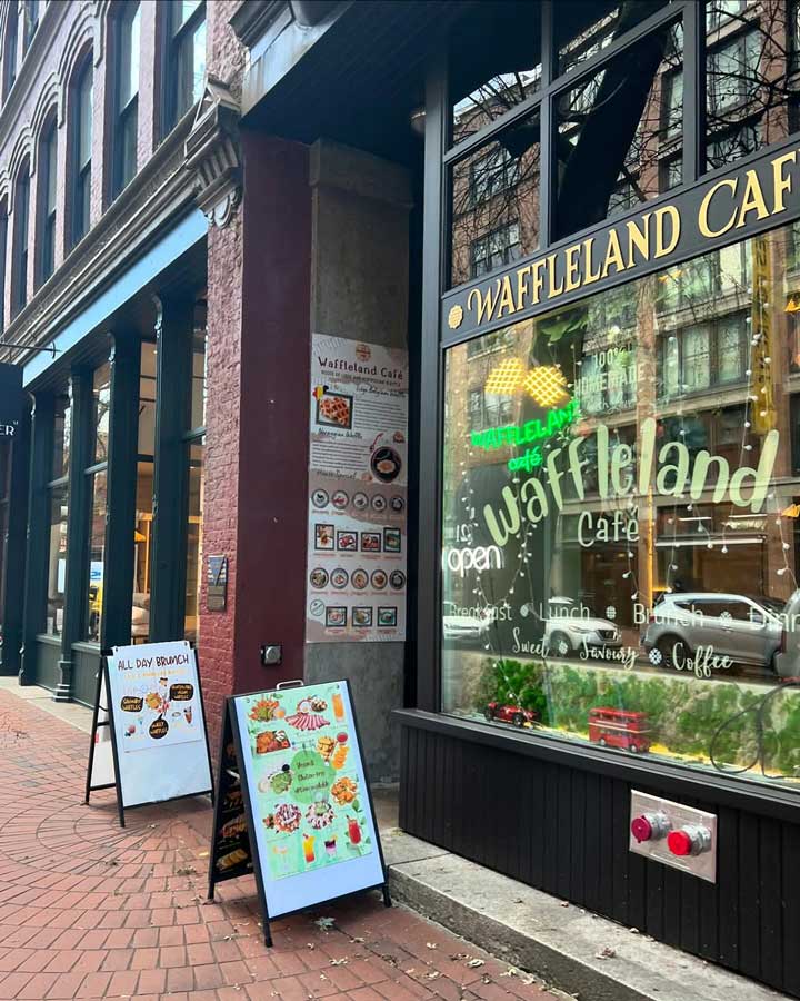 Waffleland Café, 32 Water St, Vancouver - Gastown Cafes - Vancouver Page